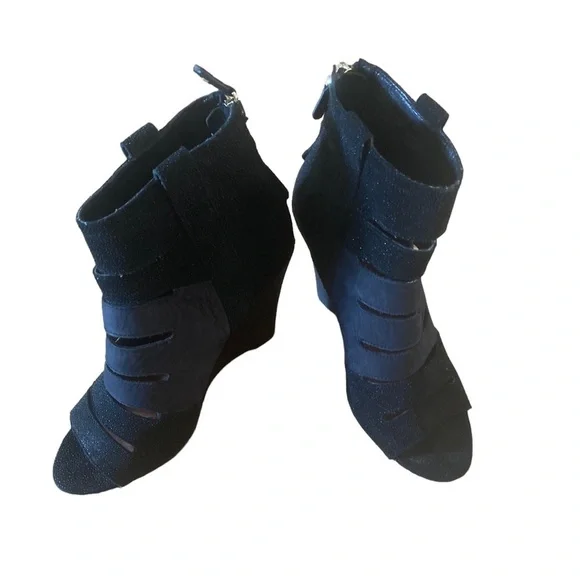 Rebecca Minkoff Wedge Peep Toe Booties - Picture 2 of 7